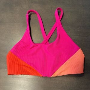 Beach Riot Sport Tops | Norah Top Magenta Coral Cut